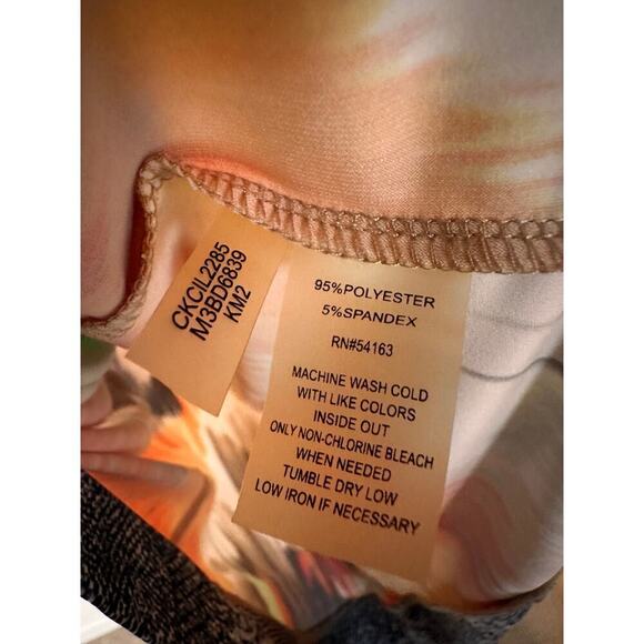 Calvin Klein Medium Floral Stretchy Workwear Print Dress Casual Vacation Spring - Picture 6 of 10